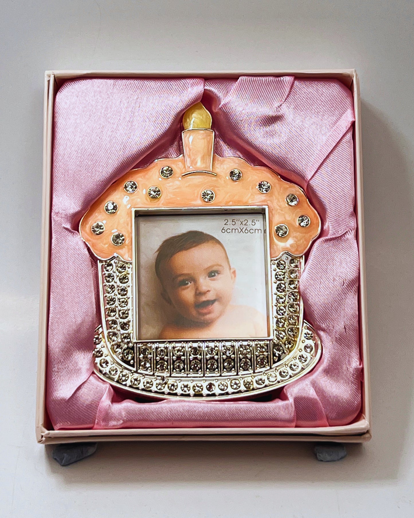 Sparkling First Birthday Cake Frame