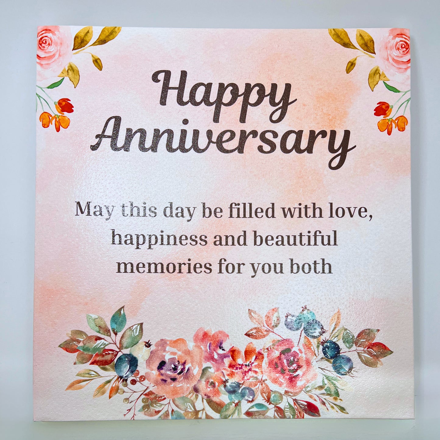 Blissful Anniversary Floral Plaque