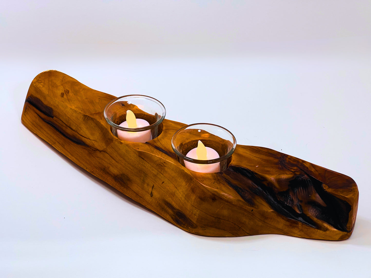 Rustic Duo Tealight Log
