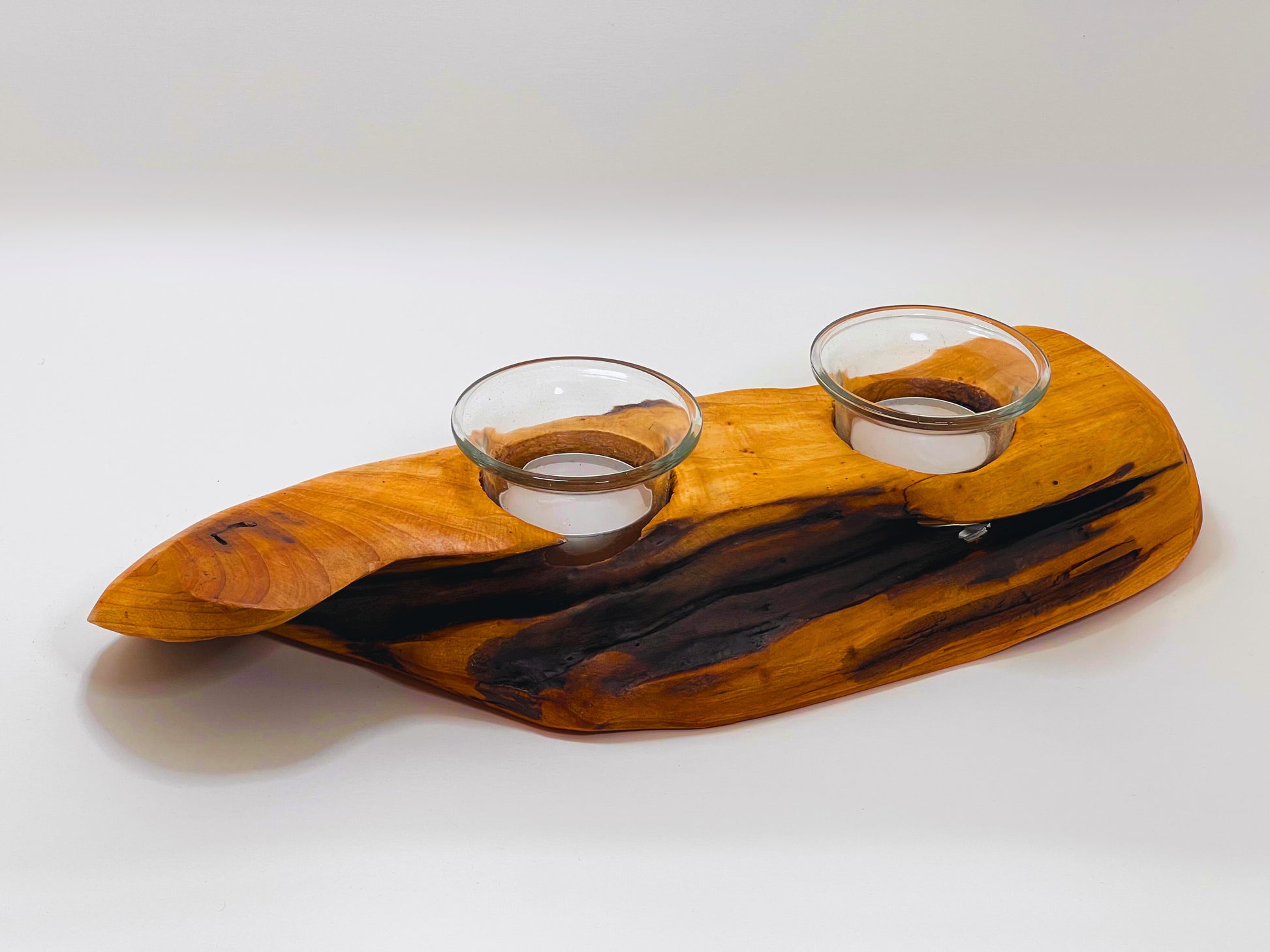 Rustic Duo Tealight Log